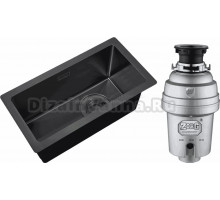 Комплект Мойка Zorg Light ZL R 230440 GRAFIT + Измельчитель Inox D ZR-56 D