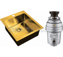 Комплект Мойка Zorg Light ZL R 450510 BRONZE + Измельчитель Inox D ZR-38 D