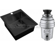 Комплект Мойка Zorg Light ZL R 450510 GRAFIT + Измельчитель Inox D ZR-56 D