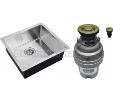 Комплект Мойка Zorg Light ZL R 480440 + Измельчитель ZR-75 D BRONZE