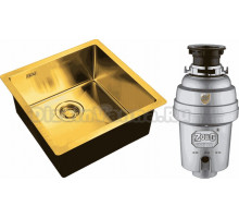 Комплект Мойка Zorg Light ZL R 480440 BRONZE + Измельчитель Inox D ZR-38 D