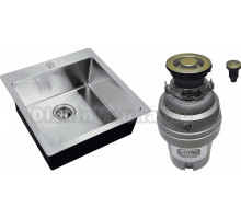 Комплект Мойка Zorg Light ZL R 510510 + Измельчитель ZR-75 D BRONZE