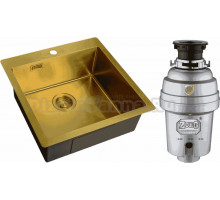 Комплект Мойка Zorg Light ZL R 510510 BRONZE + Измельчитель Inox D ZR-38 D