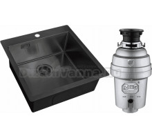 Комплект Мойка Zorg Light ZL R 510510 GRAFIT + Измельчитель Inox D ZR-56 D