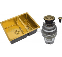 Комплект Мойка Zorg Light ZL R 580-2-440 BRONZE бронза + Измельчитель ZR-75 D BRONZE