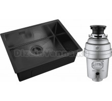 Комплект Мойка Zorg Light ZL R 580440 GRAFIT + Измельчитель Inox D ZR-56 D