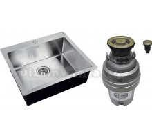 Комплект Мойка Zorg Light ZL R 590510 + Измельчитель ZR-75 D BRONZE