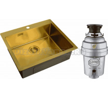 Комплект Мойка Zorg Light ZL R 590510 BRONZE + Измельчитель Inox D ZR-38 D