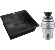 Комплект Мойка Zorg Light ZL R 590510 GRAFIT + Измельчитель Inox D ZR-56 D