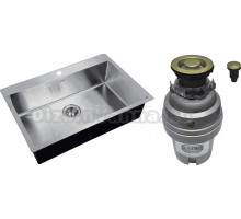 Комплект Мойка Zorg Light ZL R 750510 + Измельчитель ZR-75 D BRONZE