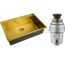 Комплект Мойка Zorg Light ZL R 750510 BRONZE + Измельчитель Inox D ZR-38 D