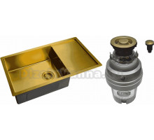Комплект Мойка Zorg Light ZL R 780440 BRONZE + Измельчитель ZR-75 D BRONZE