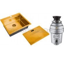 Комплект Мойка Zorg Master N-5952 Bronze + Измельчитель Inox D ZR-56 D