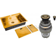 Комплект Мойка Zorg Master N-7552 Bronze + Измельчитель ZR-75 D BRONZE