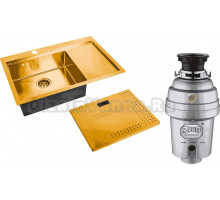 Комплект Мойка Zorg Master N-7852-L Bronze + Измельчитель Inox D ZR-56 D