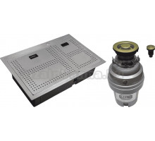 Комплект Мойка Zorg Master ZM N-78-2-52-L нержавеющая сталь + Измельчитель ZR-75 D BRONZE