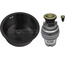 Комплект Мойка Zorg PVD Grafit SZR-500 графит + Измельчитель ZR-75 D BRONZE