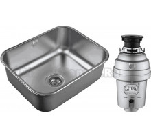 Комплект Мойка Zorg R ZR 5343 нержавеющая сталь + Измельчитель Inox D ZR-56 D