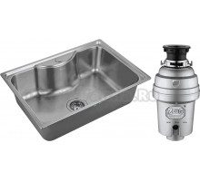 Комплект Мойка Zorg R ZR 6545 нержавеющая сталь + Измельчитель Inox D ZR-38 D