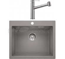 Комплект Мойка Blanco Pleon 6 серый беж + Смеситель Ambis-S 523119