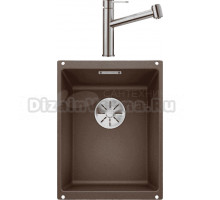 Комплект Мойка Blanco Subline 320-U кофе + Смеситель Ambis-S 523119