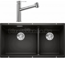 Комплект Мойка Blanco Subline 480/320-U черная + Смеситель Ambis-S 523119