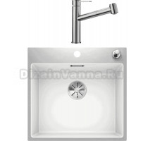 Комплект Мойка Blanco Subline 500-IF/A белая + Смеситель Ambis-S 523119