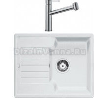 Комплект Мойка Blanco Zia 40 S белый + Смеситель Ambis-S 523119