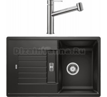 Комплект Мойка Blanco Zia 45S 526013 черная + Смеситель Ambis-S 523119