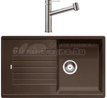 Комплект Мойка Blanco Zia 5S 520519 кофе + Смеситель Ambis-S 523119