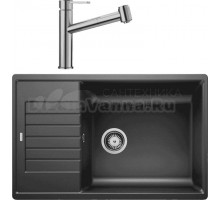Комплект Мойка Blanco Zia XL 6S Compact 523273 антрацит + Смеситель Ambis-S 523119