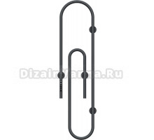 Полотенцесушитель электрический Bauedge Wall Clip AF0014 30x120, темно-серый металлик