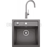 Комплект Мойка Blanco Dalago 5 темная скала + Смеситель Candor 523120