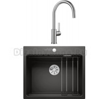 Комплект Мойка Blanco Etagon 6 черная + Смеситель Candor 523120