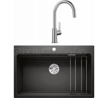 Комплект Мойка Blanco Etagon 8 черная + Смеситель Candor 523120