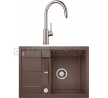 Комплект Мойка Blanco Metra 45S Compact 519581 кофе + Смеситель Candor 523120