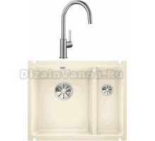Комплект Мойка Blanco Subline 350/150-U магнолия + Смеситель Candor 523120