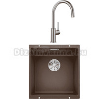 Комплект Мойка Blanco Subline 400-U кофе + Смеситель Candor 523120
