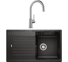 Комплект Мойка Blanco Zia 5S 526016 черная + Смеситель Candor 523120