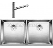 Комплект Мойка Blanco Andano 400/400-U сталь + Смеситель Ambis Ambis 523118