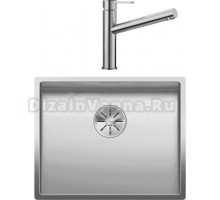 Комплект Мойка Blanco Claron 500-U матовая + Смеситель Ambis Ambis 523118