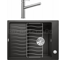 Комплект Мойка Blanco Elon 45S 525879 черная + Смеситель Ambis Ambis 523118