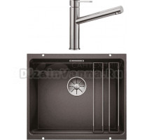 Комплект Мойка Blanco Etagon 500-U антрацит + Смеситель Ambis Ambis 523118