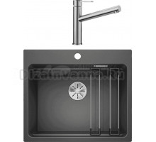 Комплект Мойка Blanco Etagon 6 антрацит + Смеситель Ambis Ambis 523118