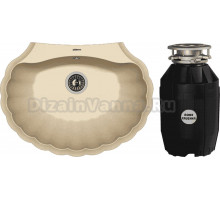 Комплект Мойка Florentina Гребешок бежевая + Измельчитель Bone Crusher BC 810-AS