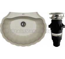 Комплект Мойка Florentina Гребешок грей + Измельчитель Bone Crusher BC 810-SL Slim Line