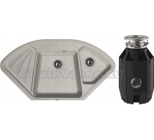 Комплект Мойка Florentina Капри грей + Измельчитель Bone Crusher BC 910-AS