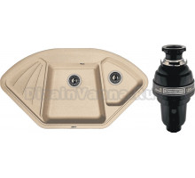 Комплект Мойка Florentina Капри песочная + Измельчитель Bone Crusher BC 1000-AS