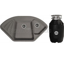 Комплект Мойка Florentina Капри черная + Измельчитель Bone Crusher BC 810-AS