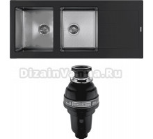 Комплект Мойка Florentina Комби 1160 антрацит + Измельчитель Bone Crusher BC 1000-AS